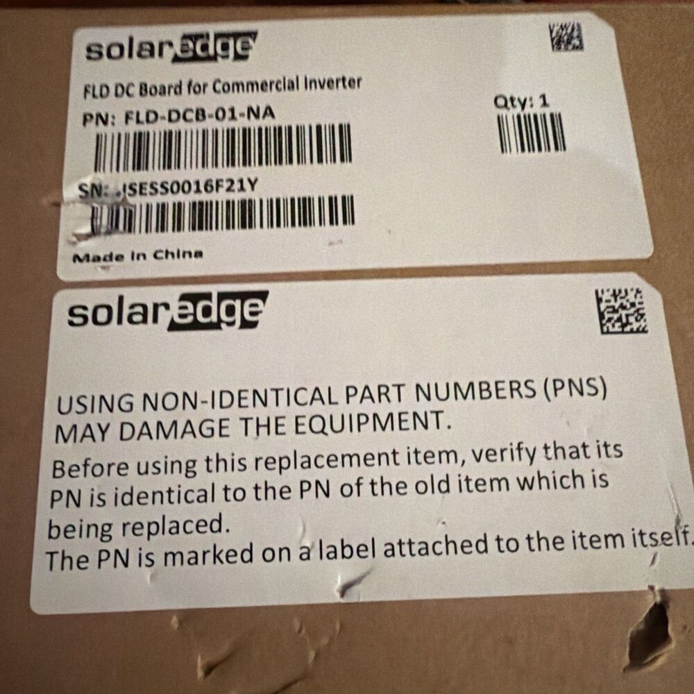 New SolarEdge FLD-DCB-01-NA FLD DC Board Commercial Inverter JSES50016F21Y